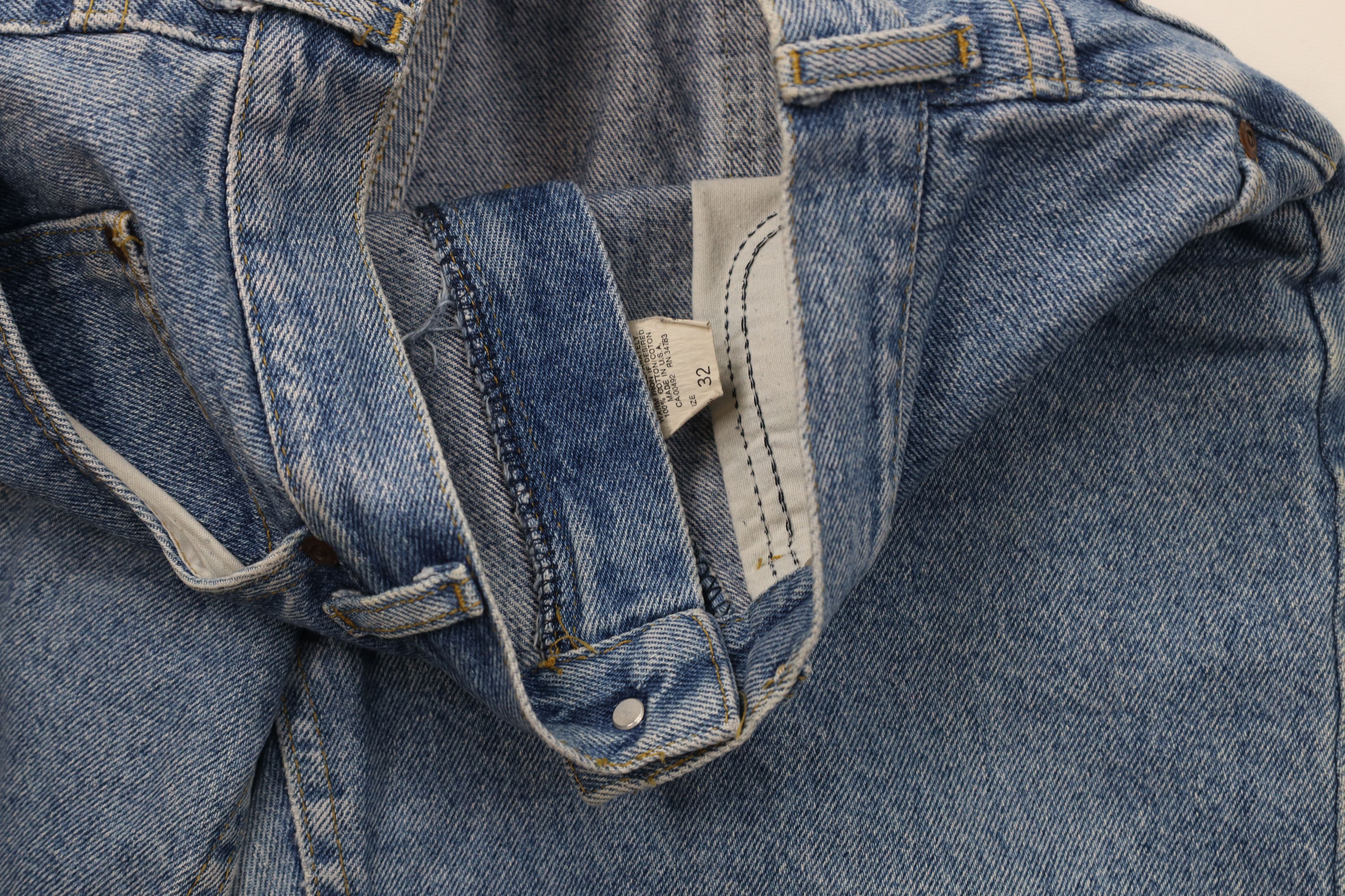 Lee Vintage 90s Lee Fit Denim Jean Shorts Jorts Blue Cotton USA Size US 32 / EU 48 - 6 Thumbnail