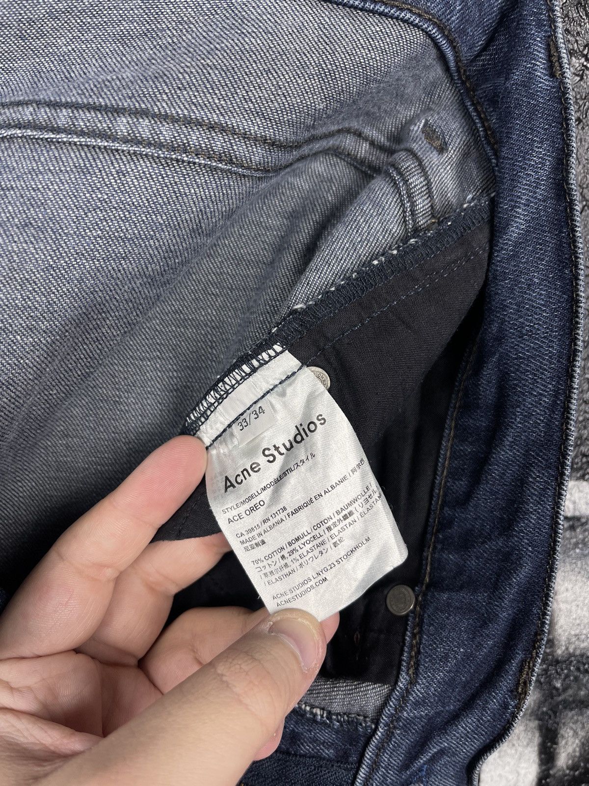 Acne Studios Acne Studios Ace Oreo Denim Jeans Men’s Size W33 L34 Size US 32 / EU 48 - 17 Thumbnail