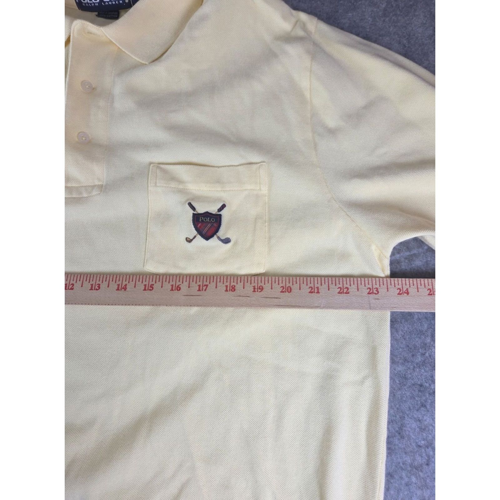 Ralph Lauren VINTAGE Ralph Lauren Polo Shirt Mens XL Polo Yellow Crest Short Sleeve Crest Size US XL / EU 56 / 4 - 6 Thumbnail