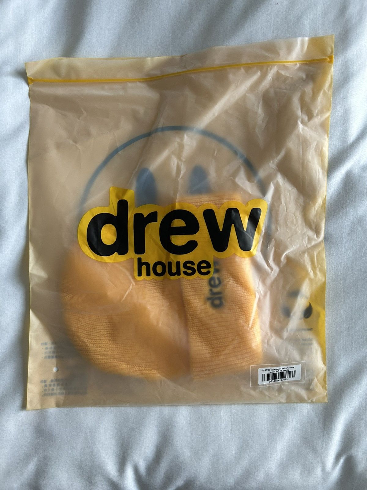 Drew House × Justin Bieber Drew House Secret Waffle Beanie Golden Yellow Size ONE SIZE - 4 Thumbnail