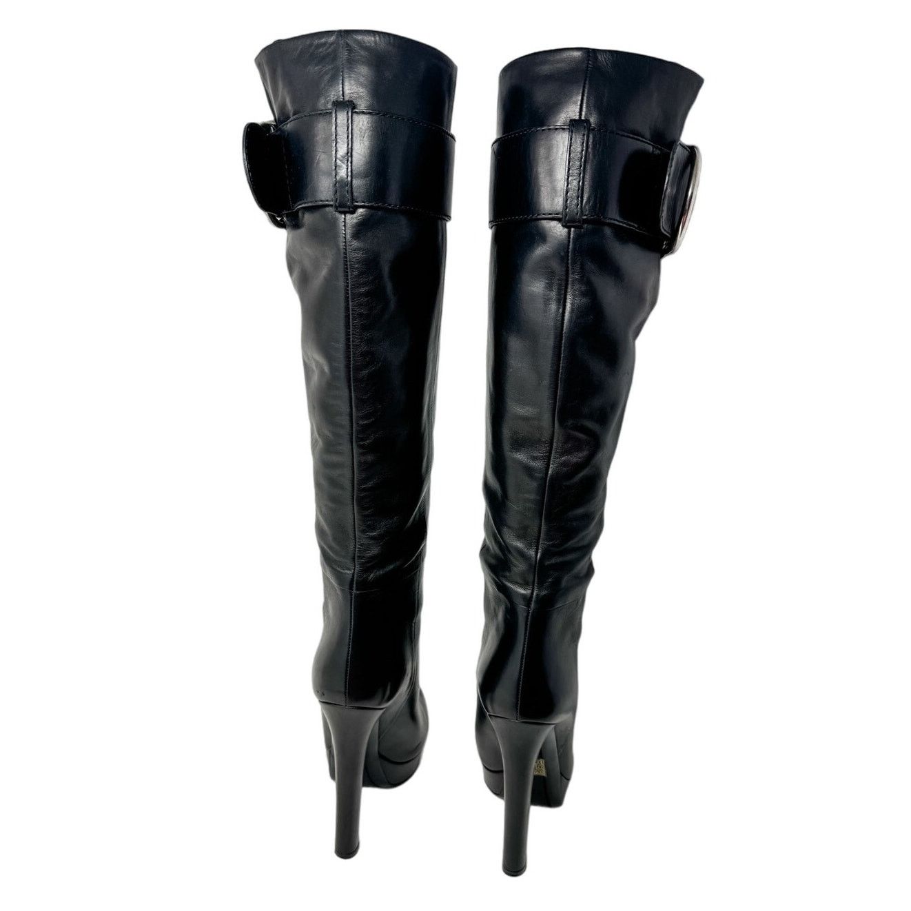 Gucci Gucci Josephine Black Horsebit Knee High Boots size 38.5 Size US 8.5 / IT 38.5 - 4 Thumbnail