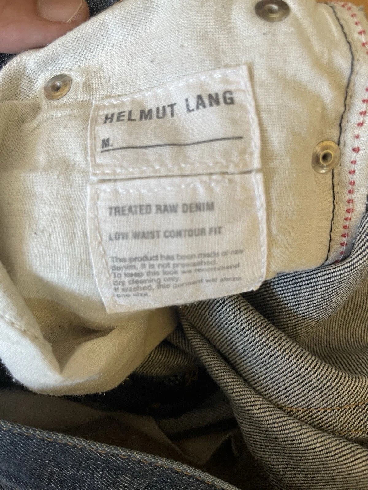 Helmut Lang Vintage Helmut Lang Treated Raw Denim Low Waist Contour Fit Size US 30 / EU 46 - 6 Thumbnail