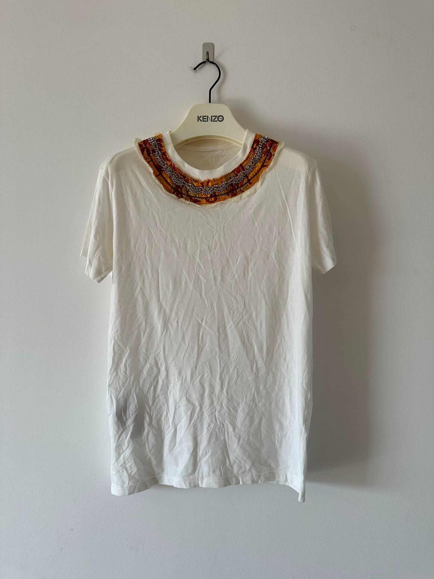 Prada Prada Rhinestone Collar Hole Women's Tee Size S / US 4 / IT 40 - 1 Thumbnail