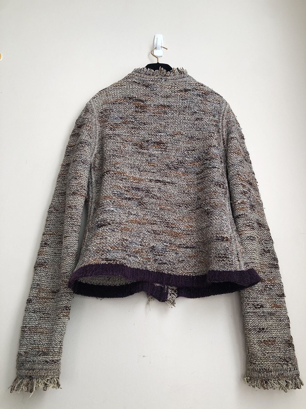 Chanel Chanel AW1999 Runway Grey/Purple Fringed Knit Jacket Size XS / US 0-2 / IT 36-38 - 20 Thumbnail