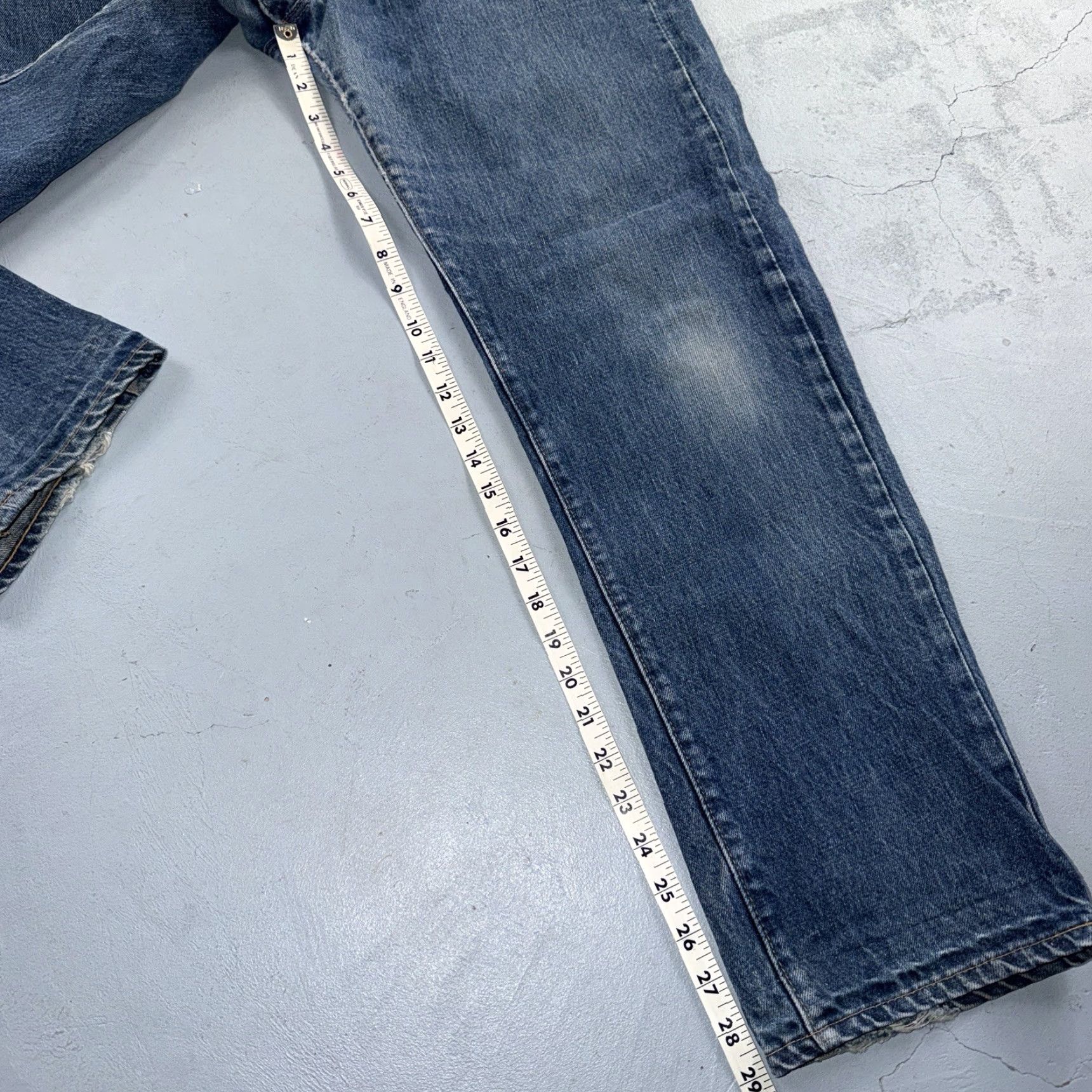 Levi's VINTAGE Levi's 505 Jeans Mens Regular 33x30 Blue Denim Levi’S 501 Series 70s 80s USA Single Stitch Straight Size US 33 - 6 Thumbnail
