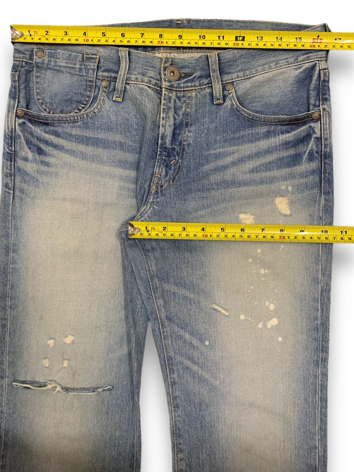 Levi's × Levi's Vintage Clothing × Vintage Vintage 90s Levis Blue Washed Loose Distressed Jeans Size US 32 / EU 48 - 17 Thumbnail