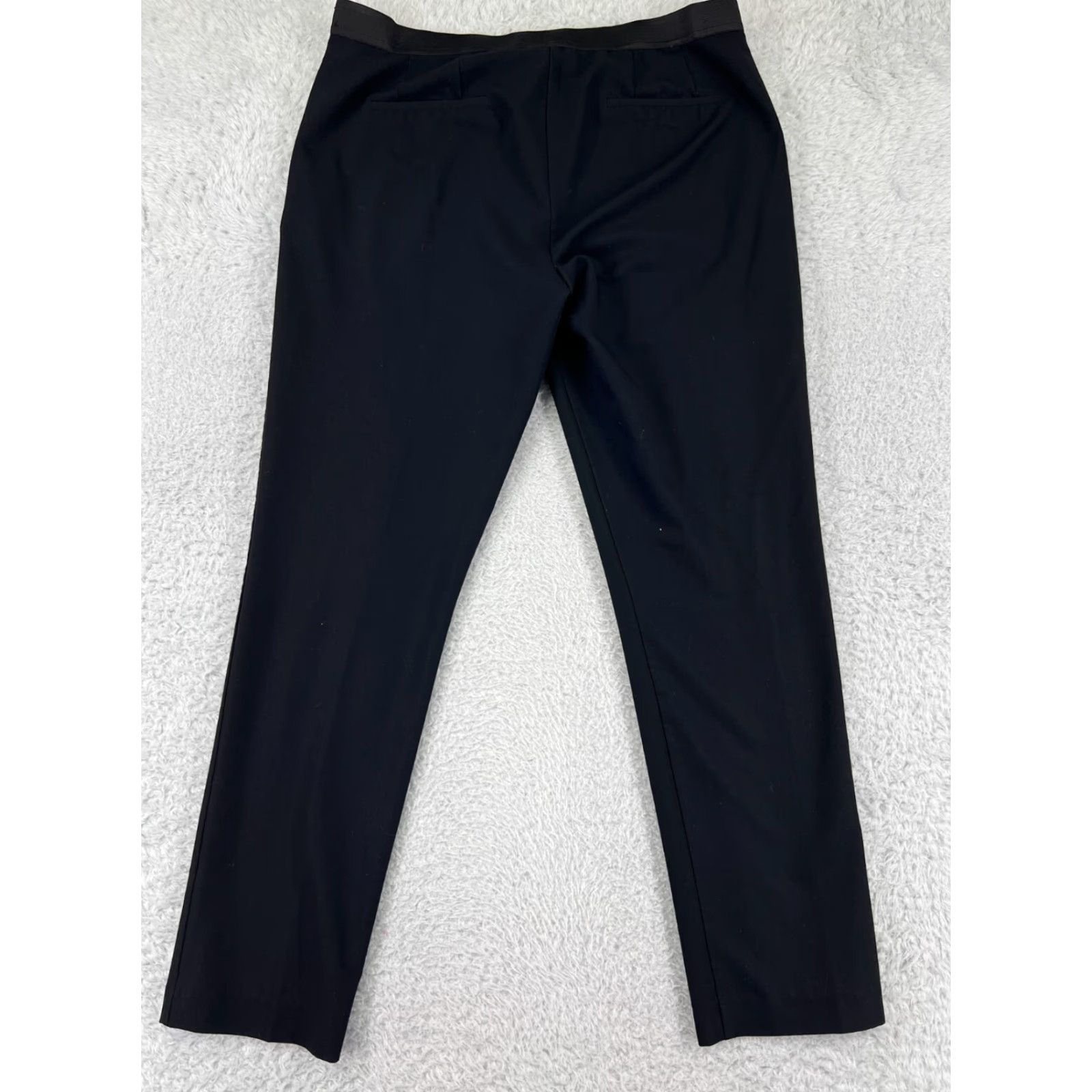 Izod IZOD Pants Womens 10 Black Polyester Blend Twill Straight Waist Comfort Stretch Size 32" / US 10 / IT 46 - 2 Thumbnail