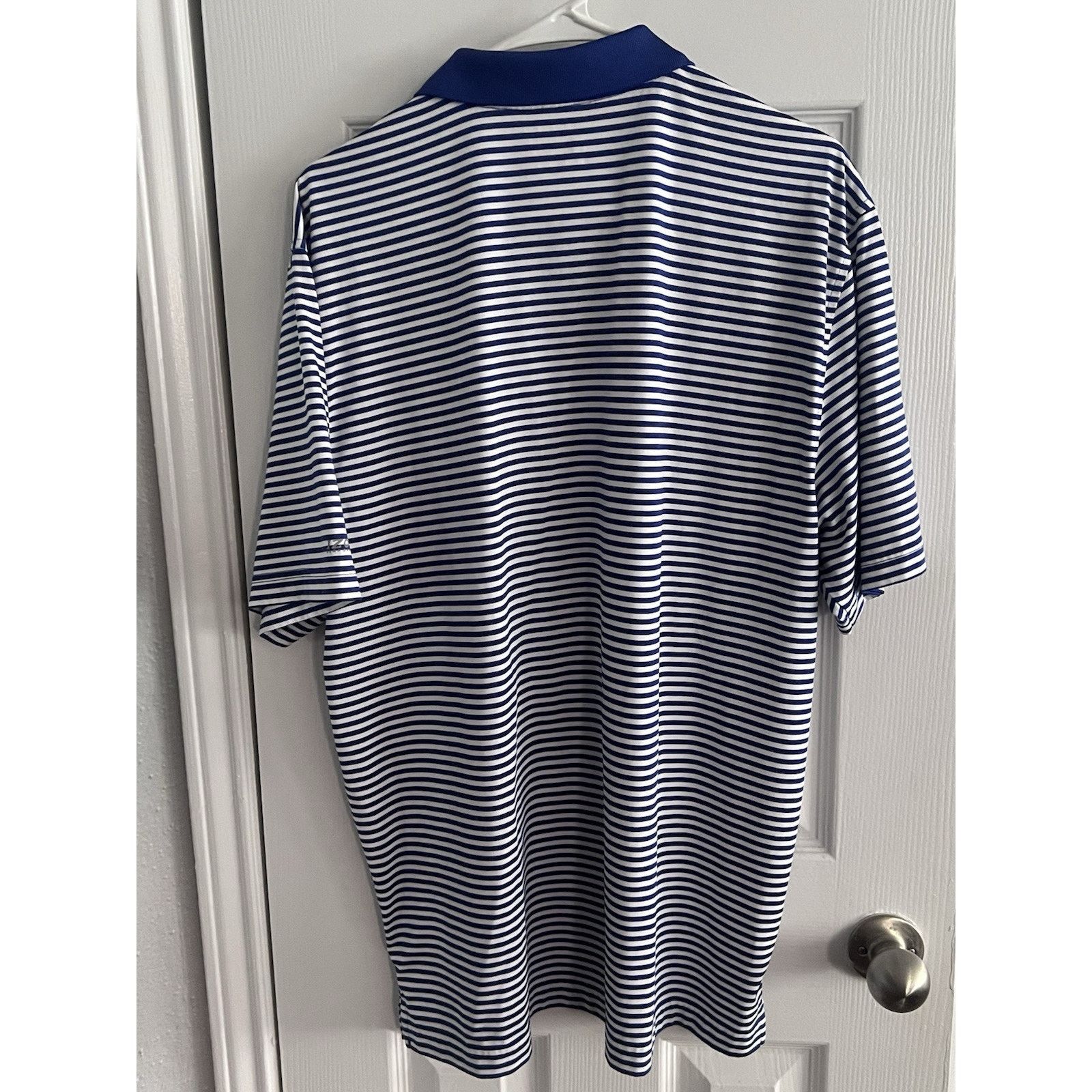 Izod Izod Polo Shirt Men L Blue Stripe Performance Stretch Flex Size US L / EU 52-54 / 3 - 3 Thumbnail