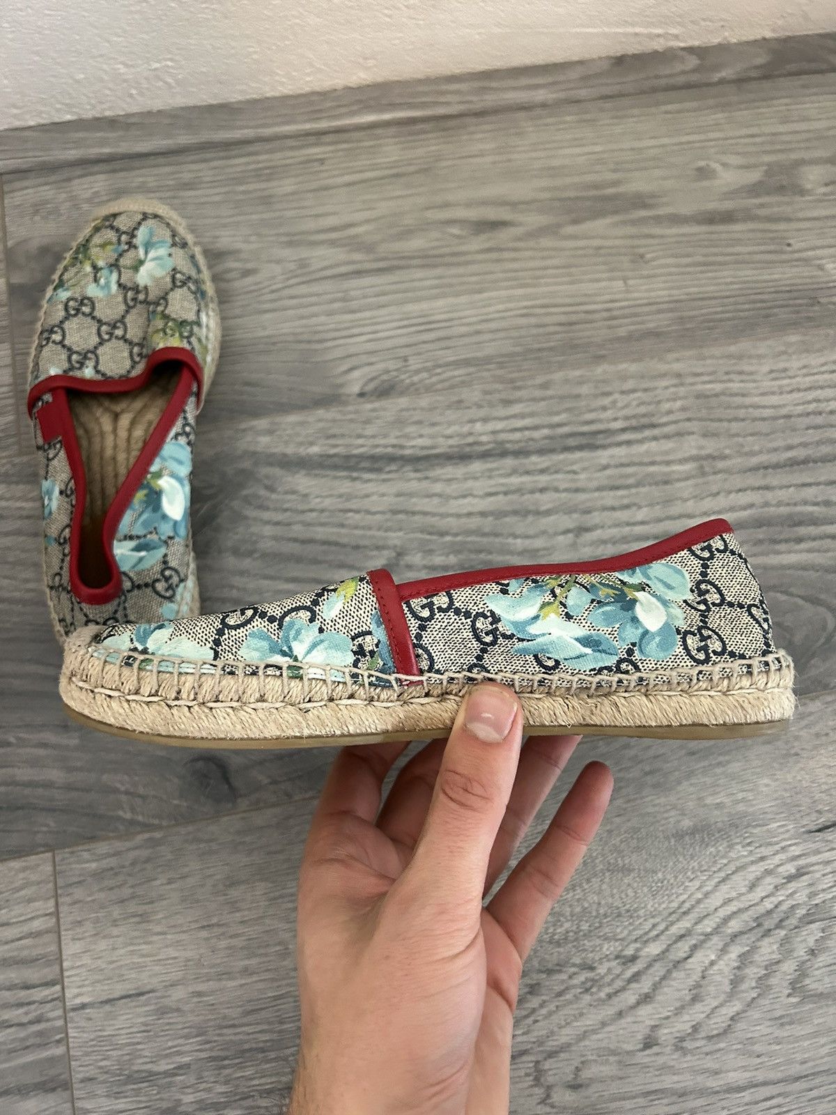 Gucci Gucci Floral Monogram Print Espadrilles Size US 5.5 / IT 35.5 - 5 Thumbnail