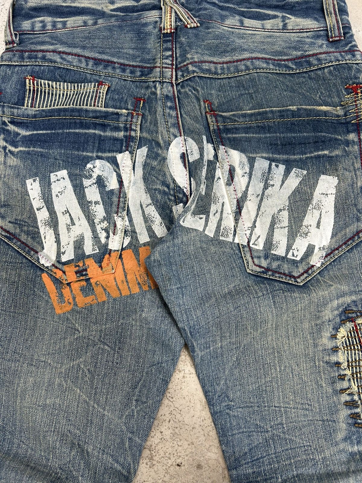 GOSTAR DE FUGA Vintage Jack Serika Mud Washed Gothic Distressed Boro Size US 31 - 14 Thumbnail