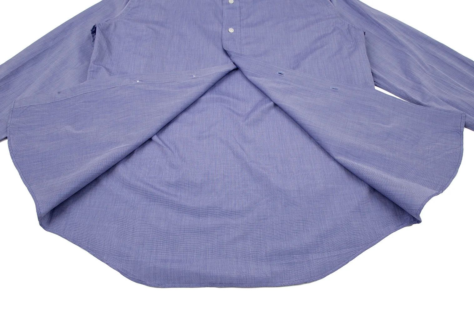 Hermes Cotton Double Cuff Shirt in Blue, Size 40 Size US XXS / EU 40 - 7 Thumbnail