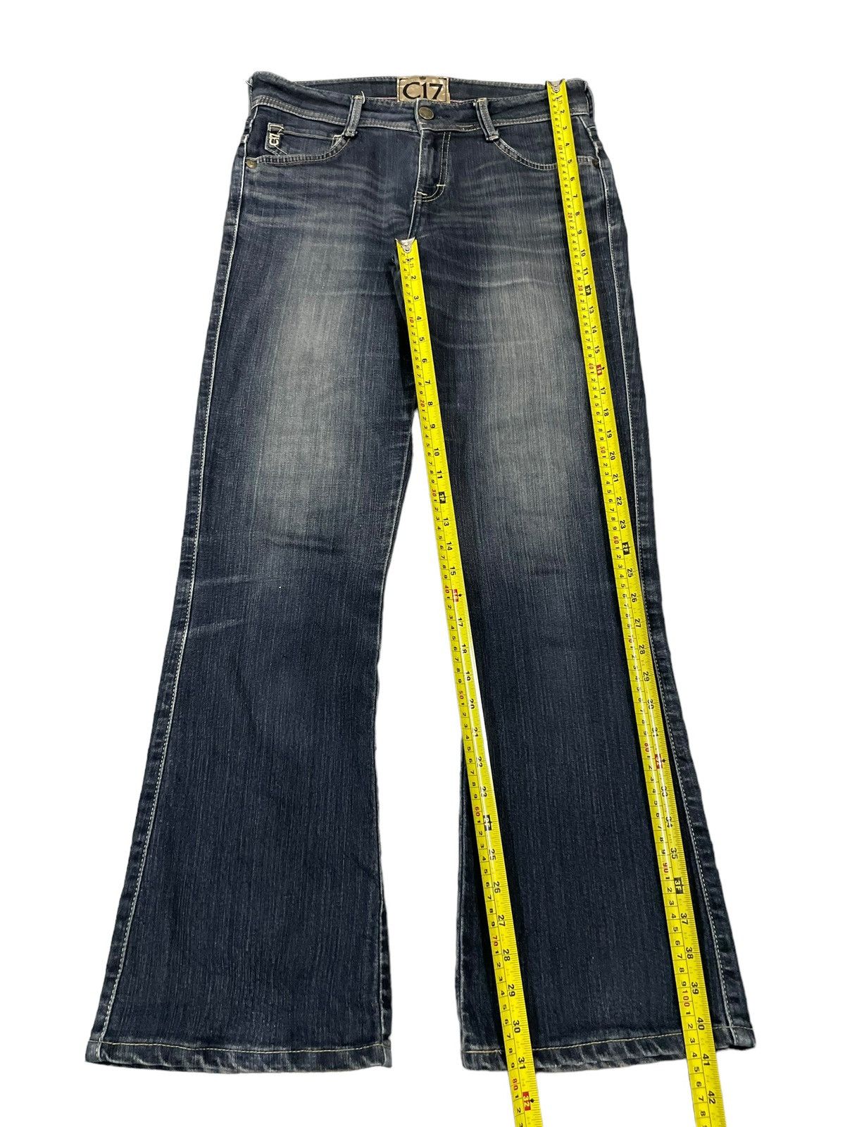 Mizra Jeans Kyoto Vintage Japanese Brand Wide Leg Style Fade Wash Flared Jeans Size 31" - 17 Thumbnail