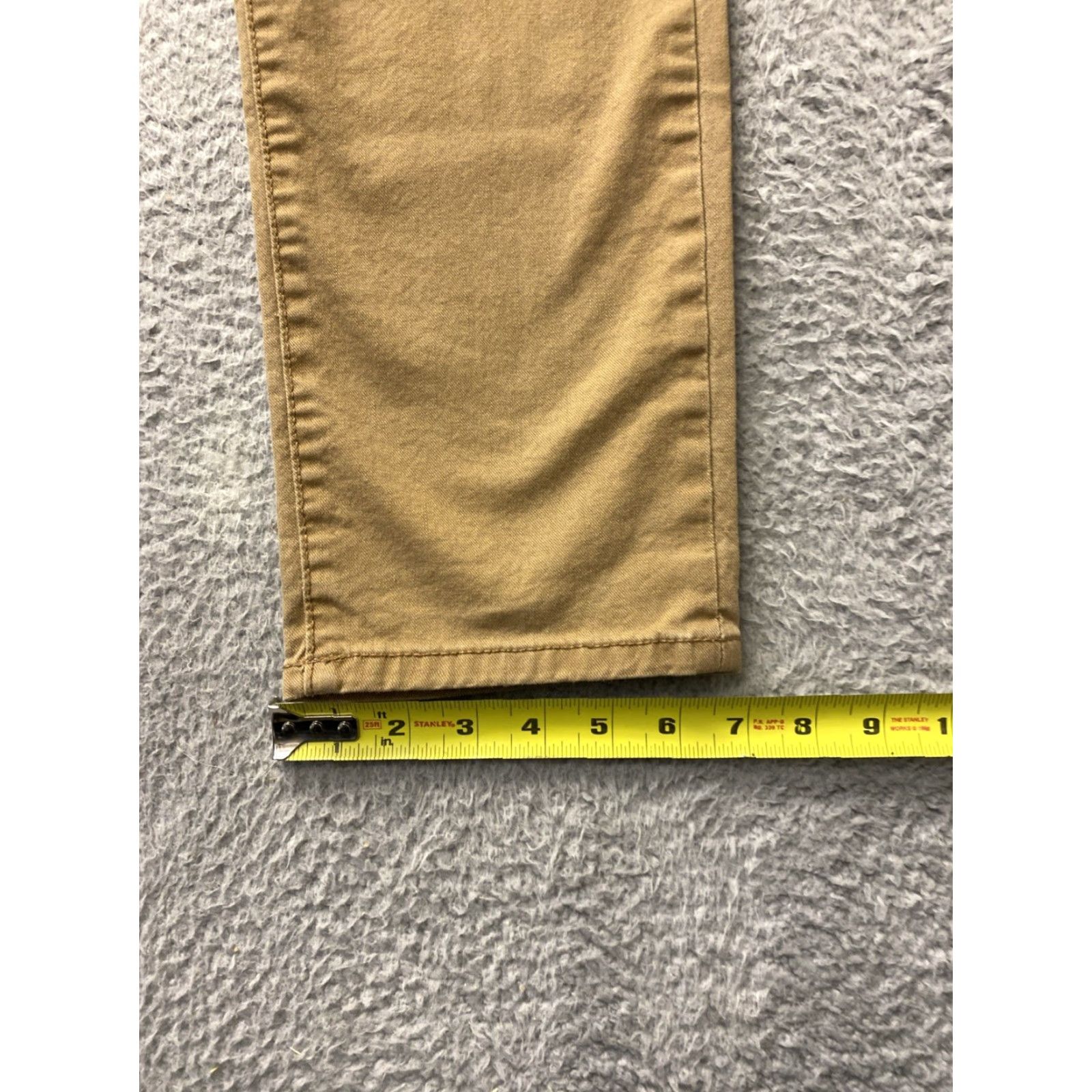 Vintage Mutual Wave Pants Men 32x34 Tan Solid Flat Front Chino Cotton Blend Mid Rise Size US 32 / EU 48 - 7 Thumbnail