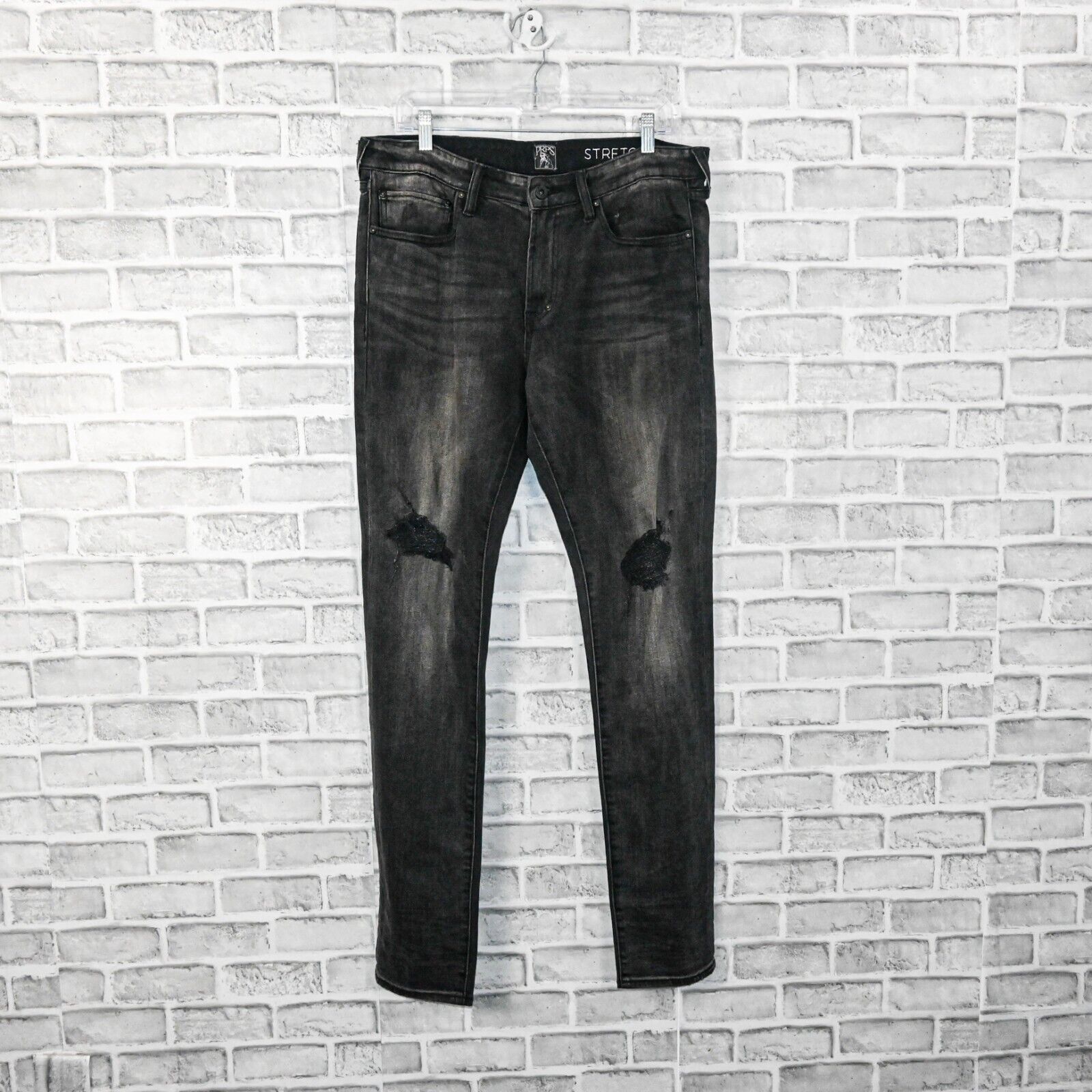 Prps PRPS Le Sabre Stretch Denim Jeans Blacked Fades ripped | Grailed