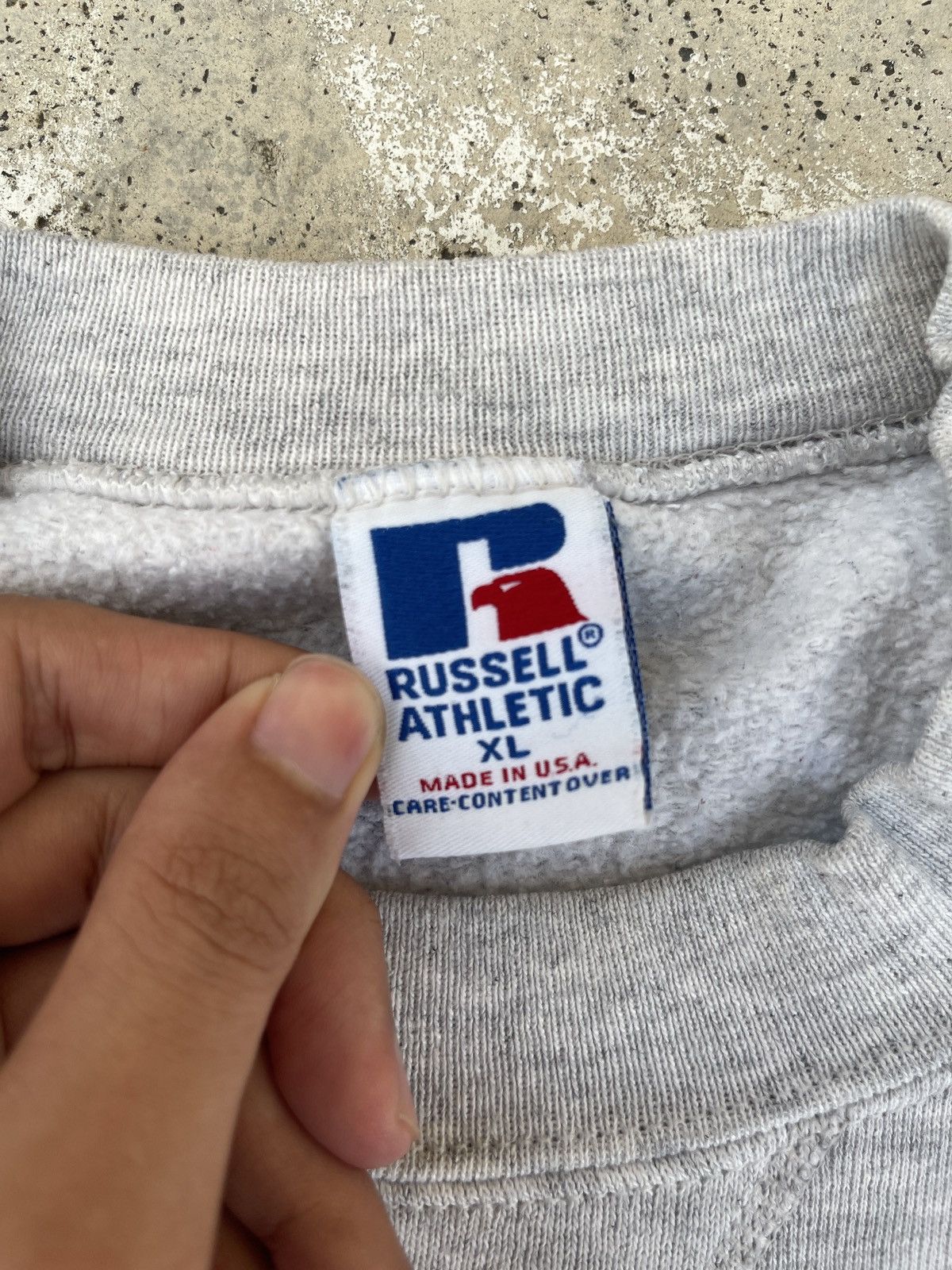 Russell Athletic × Vintage Vintage Russell Athletic Westy Grey Sweatshirt Size US L / EU 52-54 / 3 - 9 Thumbnail