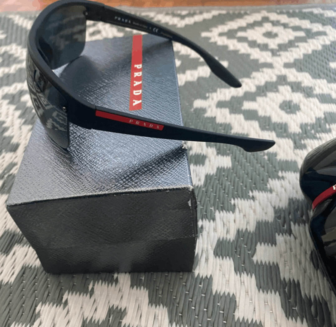 Prada × Vintage PRADA Sunglasses Sport Metal Shield Oval Flame Star Size ONE SIZE - 5 Thumbnail