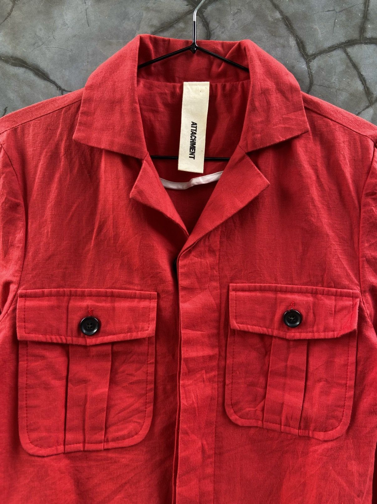 Isamu Katayama Backlash × Kazuyuki Kumagai Attachment × Maison MIHARA YASUHIRO Vintage Attachment Kazuyuki Kumagai Pocket Outer Shirts Size M / US 6-8 / IT 42-44 - 3 Thumbnail