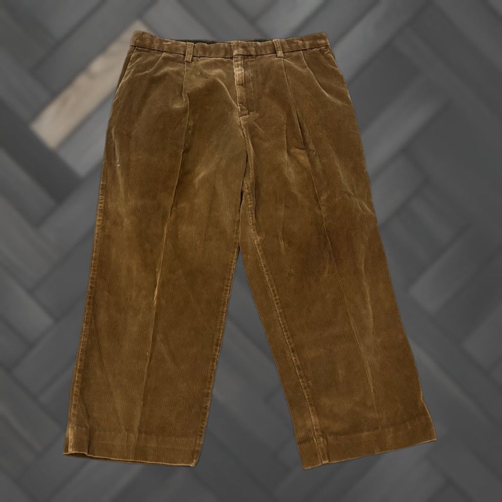 Dockers VINTAGE Dockers Pants Mens 40x30 Brown Corduroy Loose Grunge Casual Shirt Men Slim? Not exact. Size US 40 / EU 56 - 1 Thumbnail