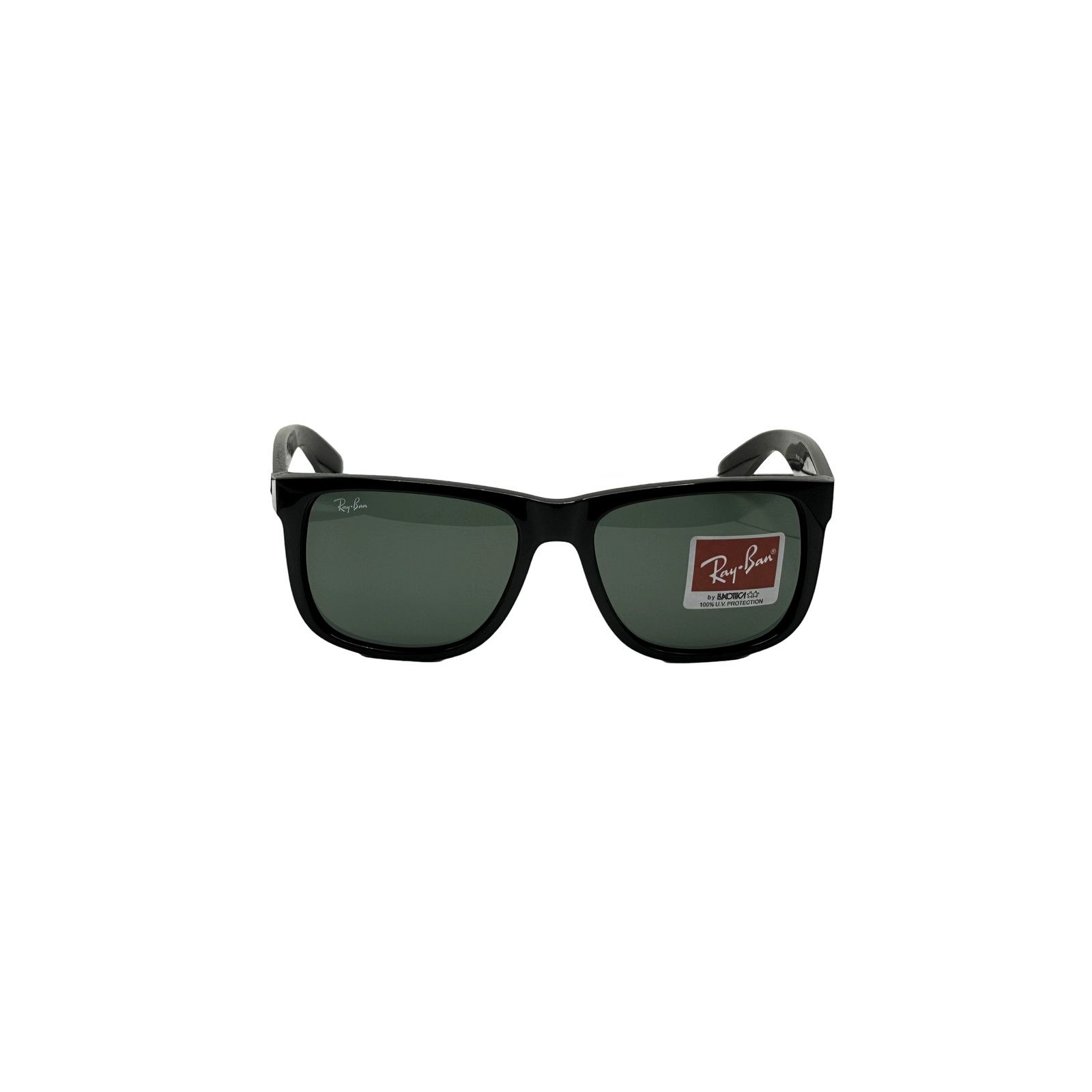 RayBan Ray-Ban Wayfarer Sunglasses Black Green Lens Justin RB4165 Size ONE SIZE - 1 Thumbnail