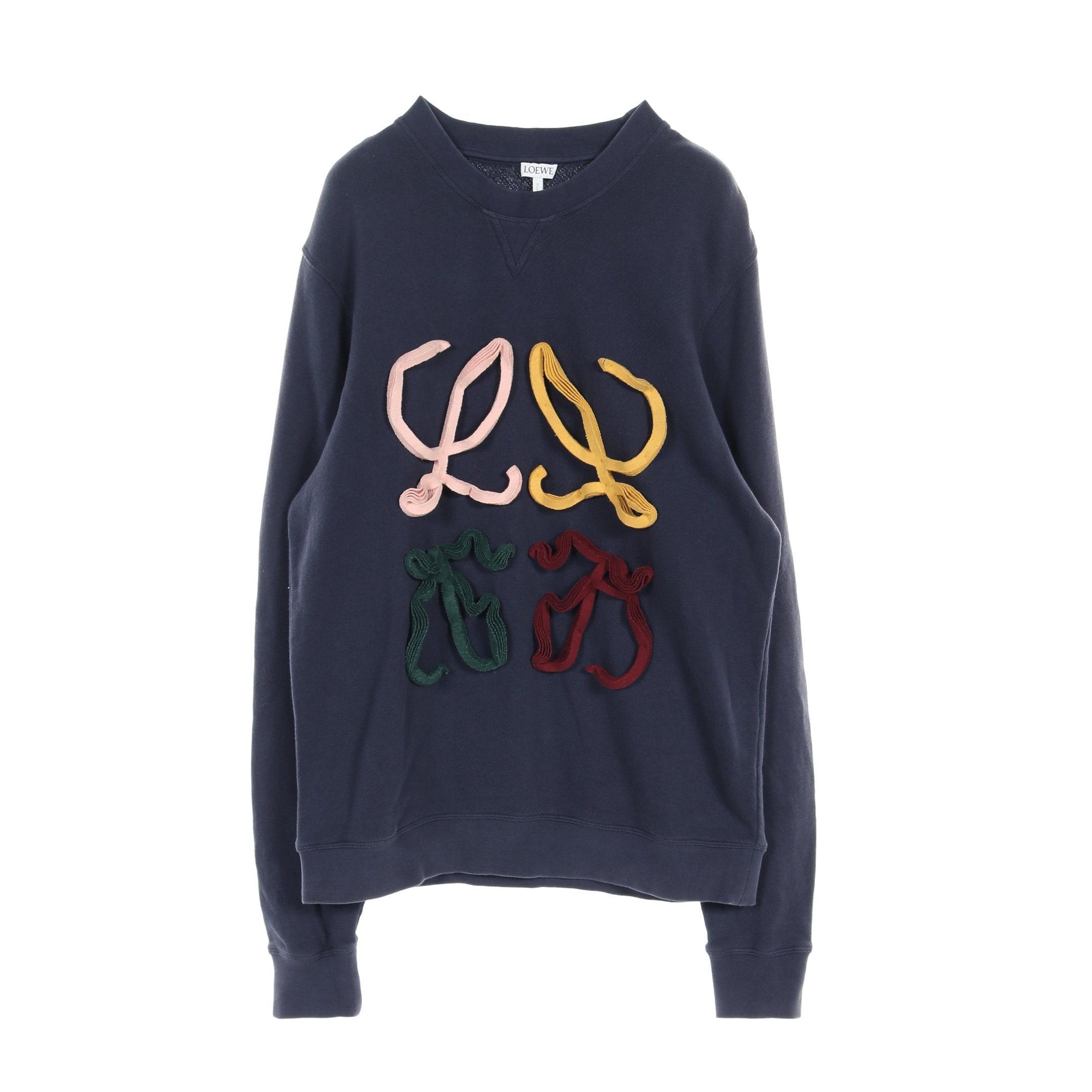 Loewe Loewe Anagram Sweatshirt Cotton Silk Navy Size ONE SIZE - 1 Thumbnail
