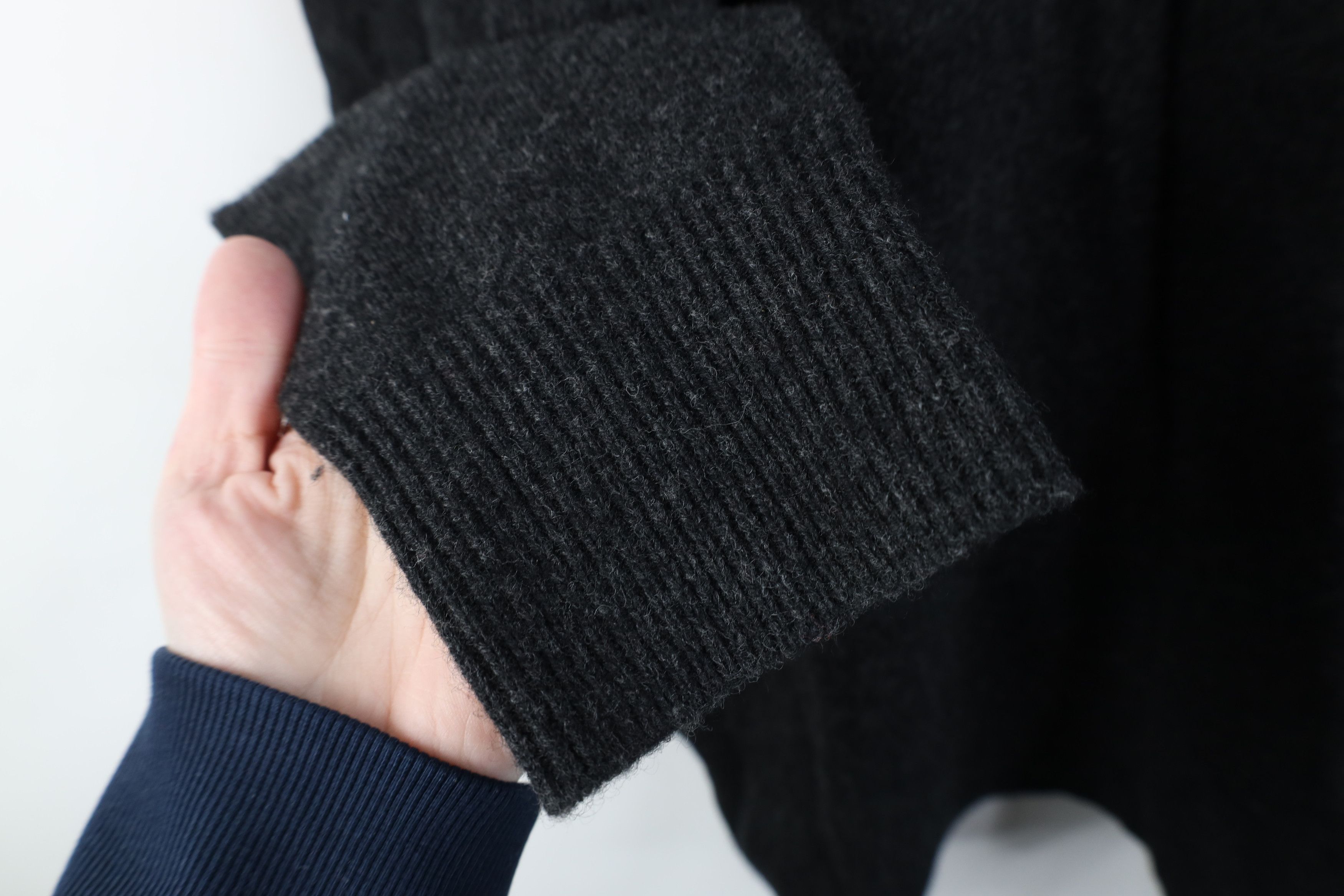 J.Crew J Crew Lambswool Knit Shawl Henley Sweater Charcoal Gray Size US L / EU 52-54 / 3 - 7 Thumbnail
