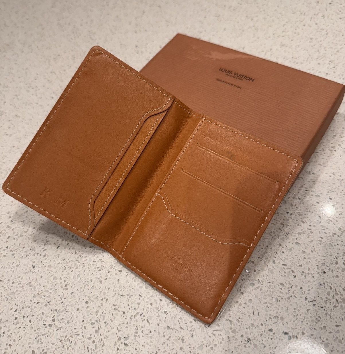 Louis Vuitton Louis Vuitton Beige Leather Pocket Organizer Size ONE SIZE - 4 Thumbnail
