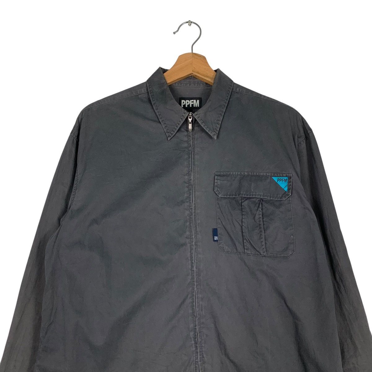 PPFM PPFM Single Pocket Gray Casual Jacket #1238-C56 Size US M / EU 48-50 / 2 - 2 Thumbnail