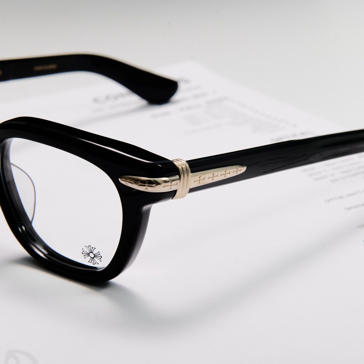 Chrome Hearts CHROME HEARTS DRIPPIN BLACK/18KGP GLASSES Size ONE SIZE - 3 Thumbnail