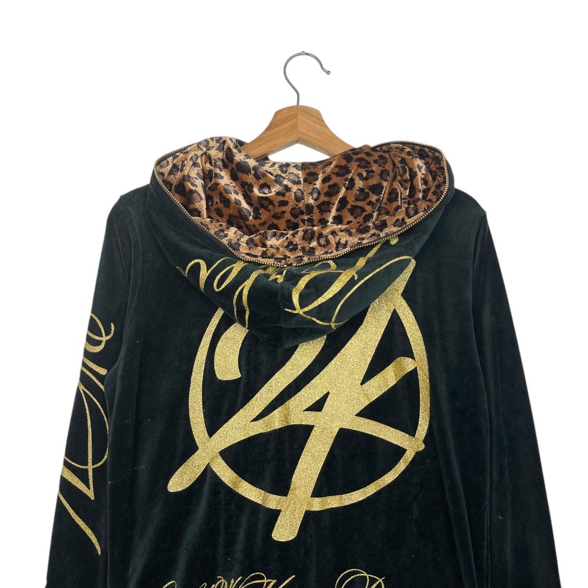 Japanese Brand 24 Karats Digger Big Logo Zipper Velvet Hoodie Size Small Size US S / EU 44-46 / 1 - 8 Thumbnail