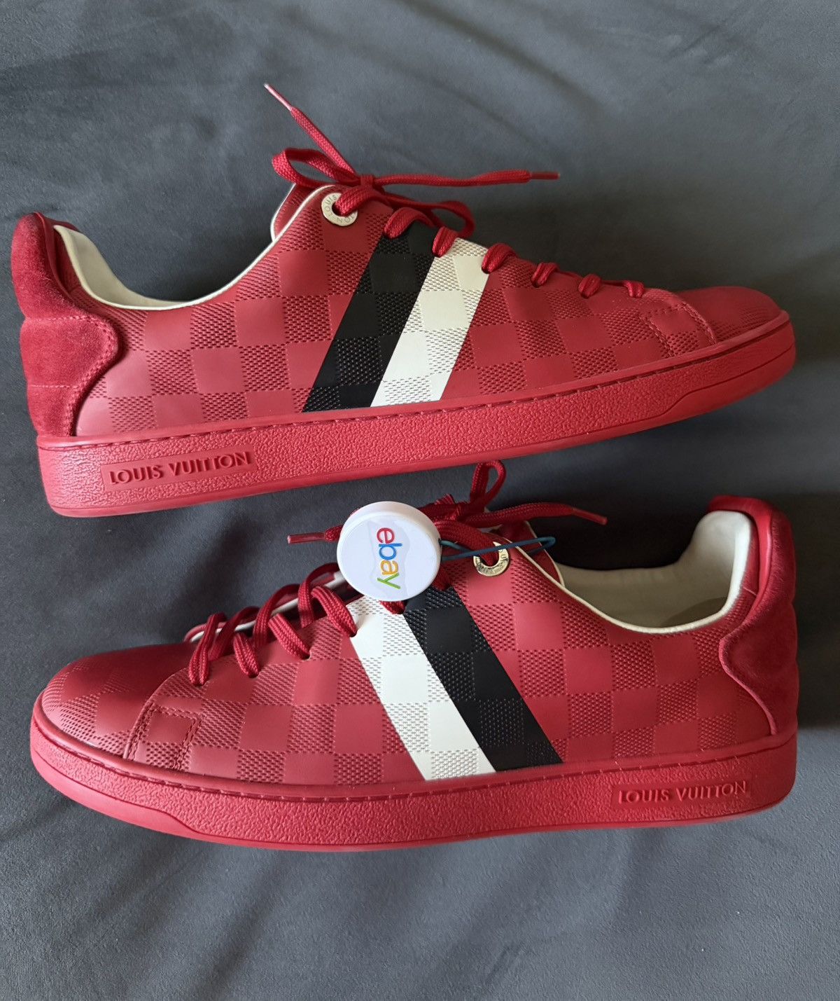 Louis Vuitton Louis Vuitton Red Checkered Front Row Size 8-8.5 US Men’s Size US 8 / EU 41 - 1 Thumbnail