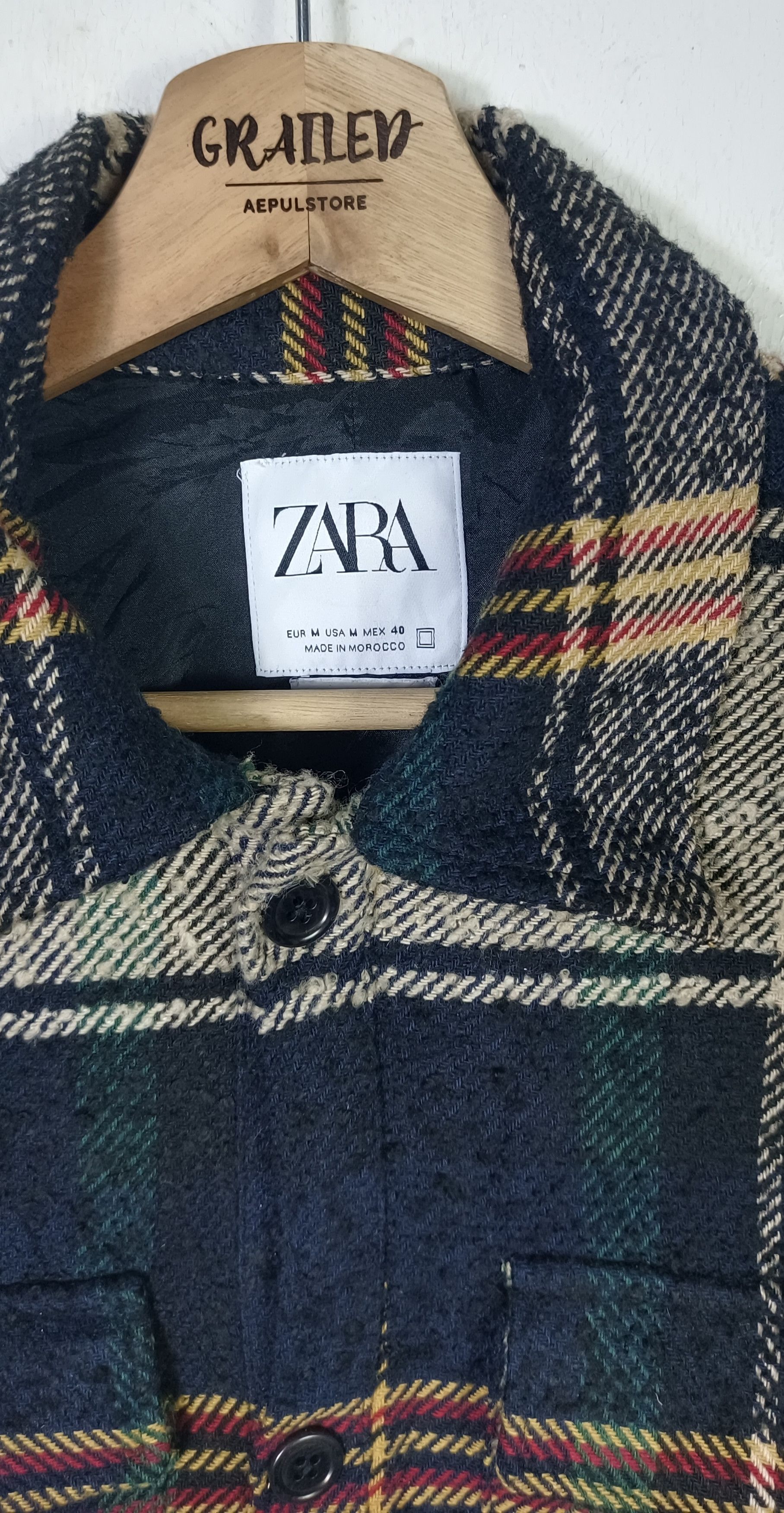 Designer × Zara Zara Men Flannel Wool Jacket Size US L / EU 52-54 / 3 - 7 Thumbnail