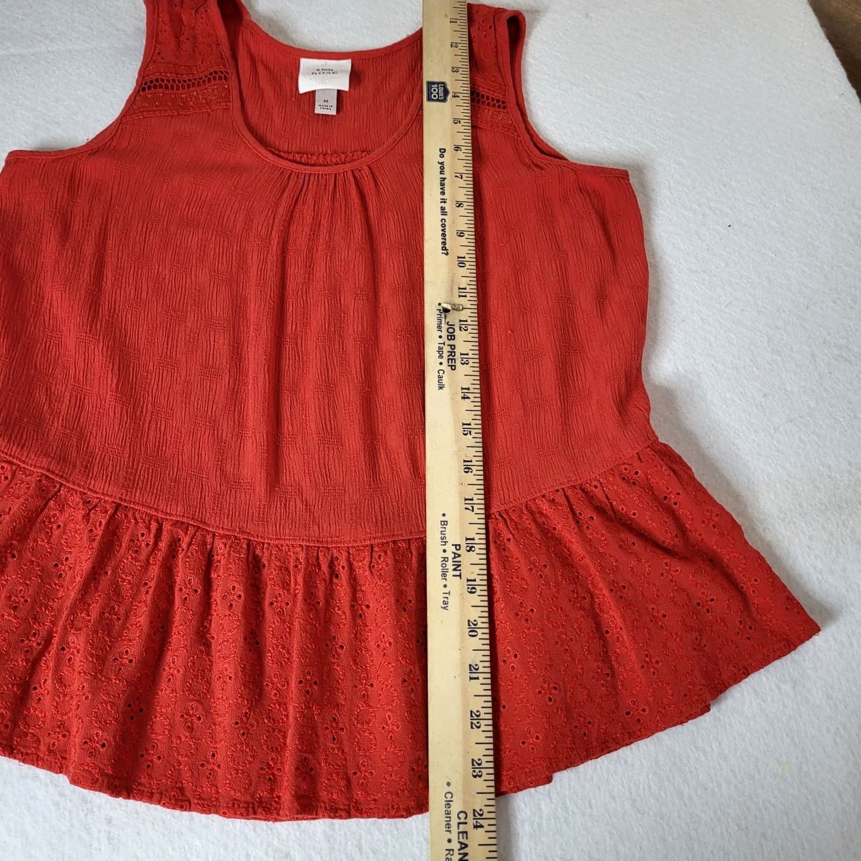 Vintage KNOX ROSE Women’s Red Tank Sleeveless Round Neck Casual Top M Size M / US 6-8 / IT 42-44 - 4 Thumbnail