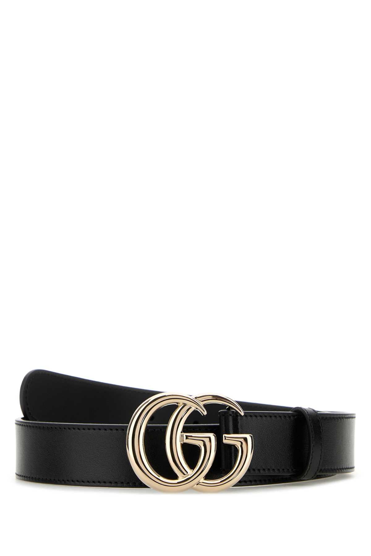Gucci Black Leather Belt Size ONE SIZE - 1 Thumbnail