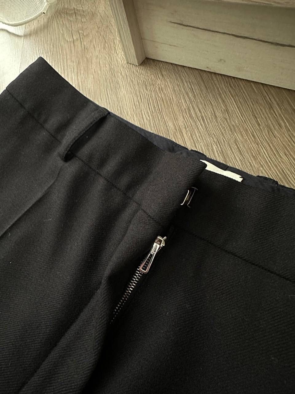Hermes × Vintage Vintage Hermes Paris Wool Black Stretch Women’s Pants Size 28" / US 6 / IT 42 - 9 Thumbnail