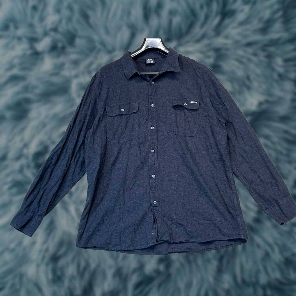 Oakley Oakley Mens Flannel Button-Up Shirt 2XL Cotton Long Sleeve Gray Size US XXL / EU 58 / 5 - 1 Thumbnail