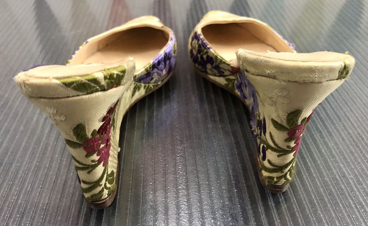 Stubbs & Wootton Stubbs & Wooton 🇮🇹 Palm Beach Embroidered Derby Wedge Sandal Size US 7 / IT 37 - 5 Thumbnail