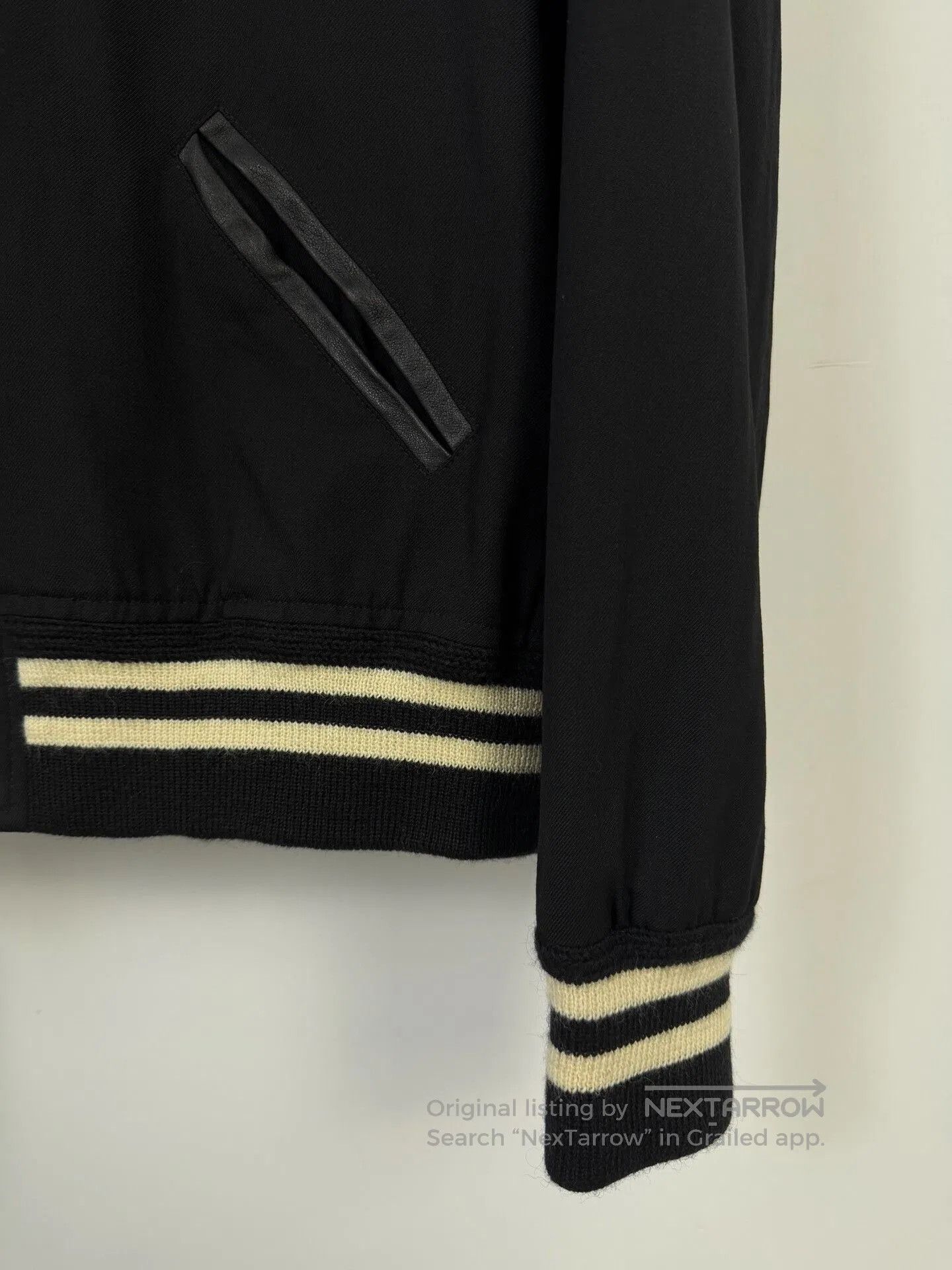 Saint Laurent Paris Saint Laurent Black Baseball Jacket. Size US L / EU 52-54 / 3 - 4 Thumbnail