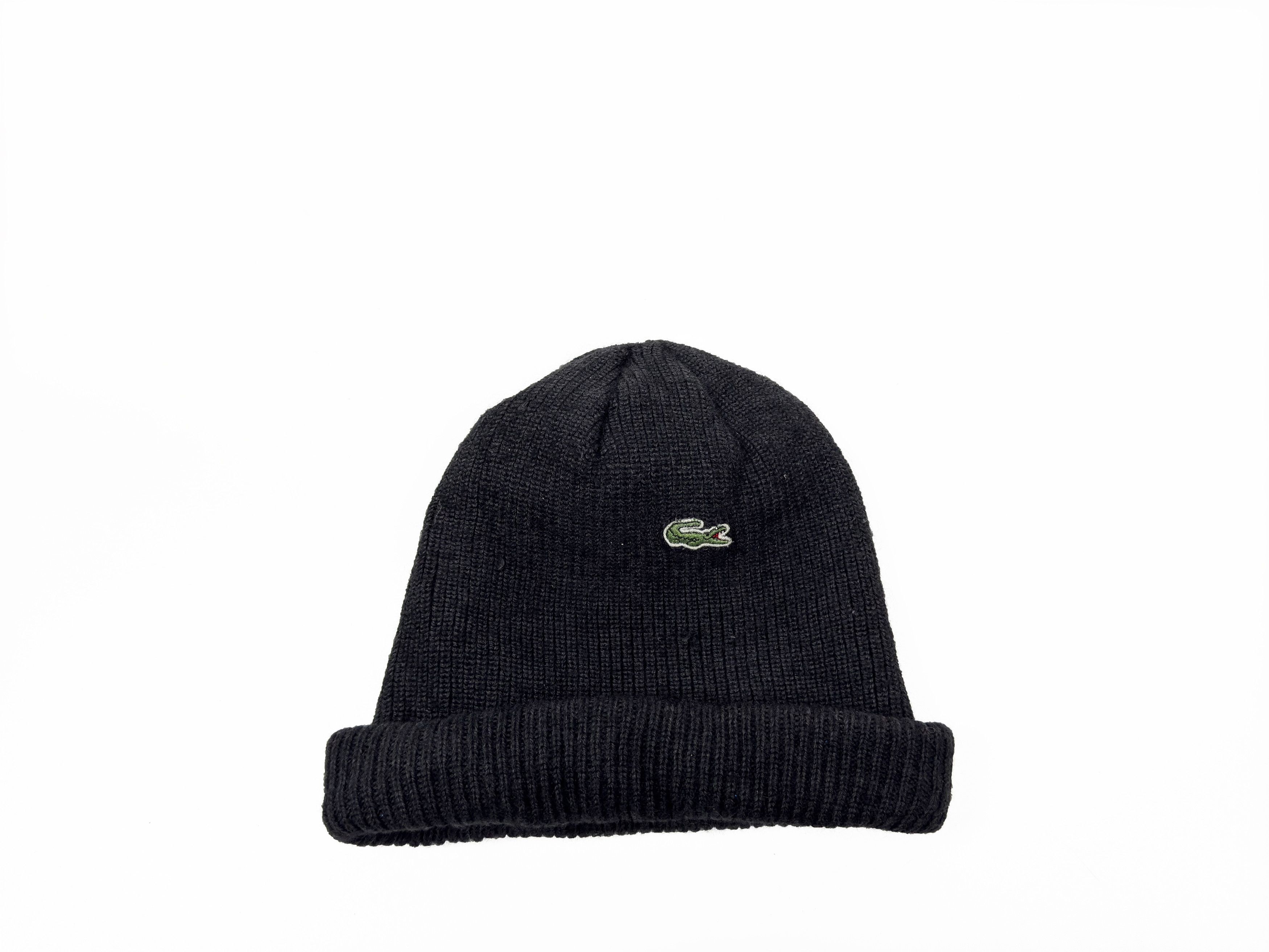 Lacoste Vintage 90s Lacoste Beanie Wool Hat Cap Made In France Size ONE SIZE - 1 Thumbnail