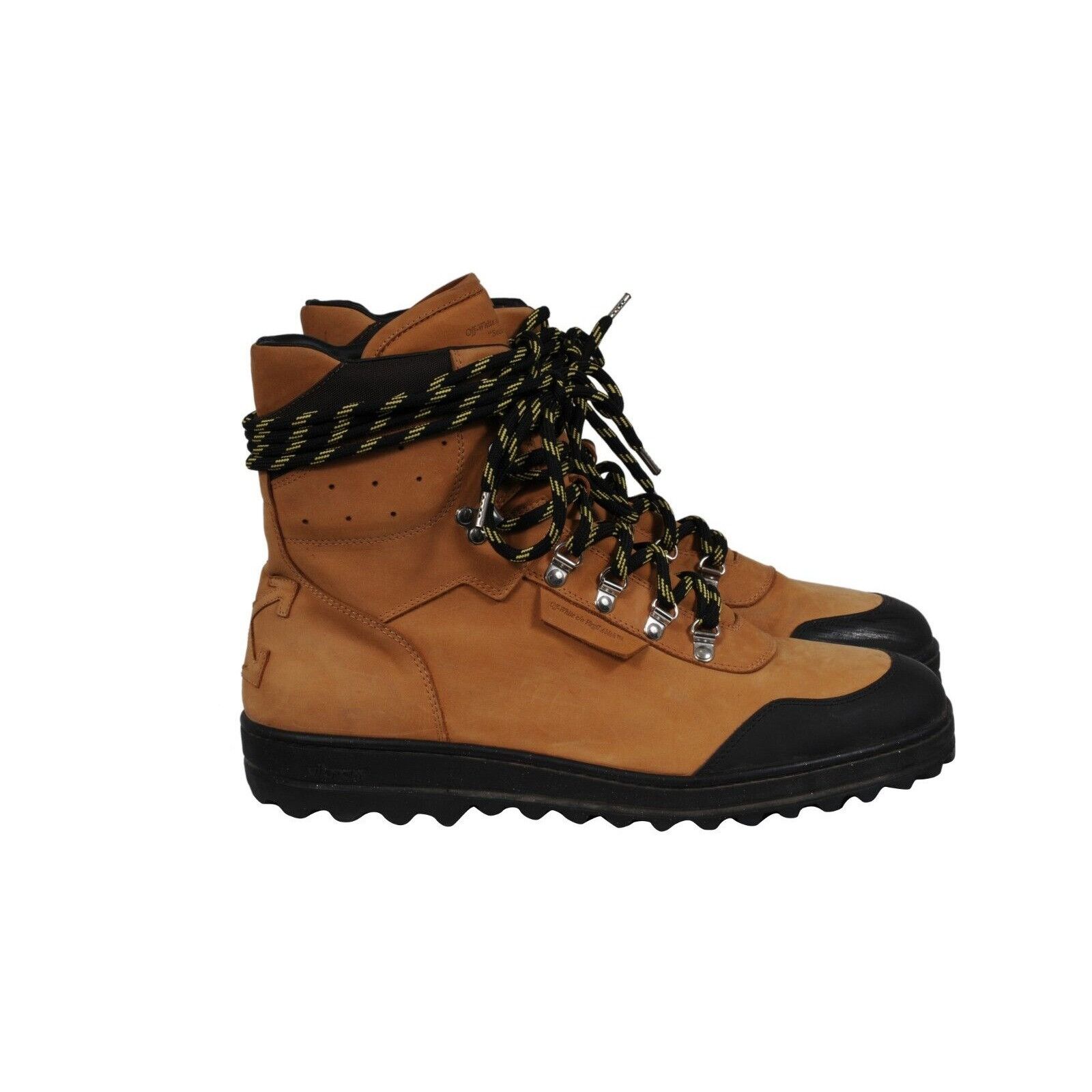 Off-White Hiking Boots Brown Tan Black Nubuck Size US 13 / EU 46 - 8 Thumbnail