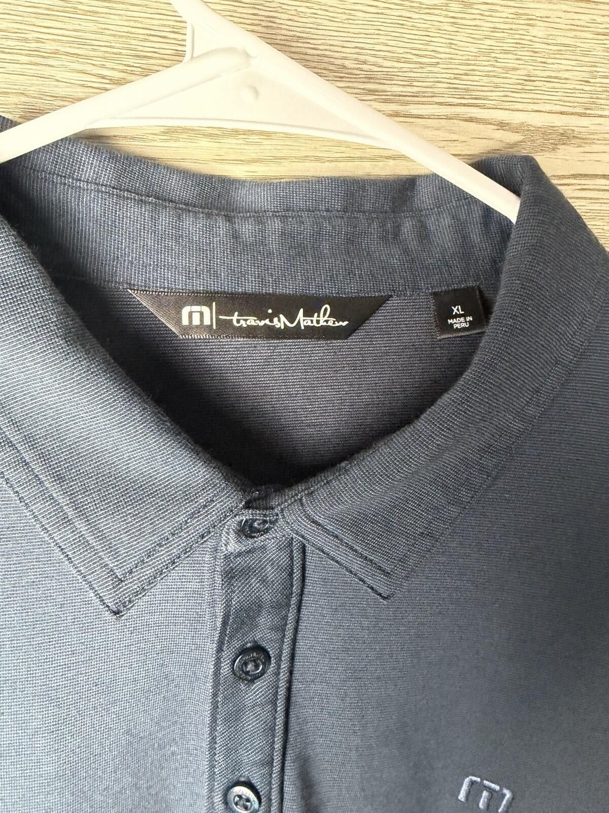 TravisMathew TravisMathew Mens XL Navy Polo Shirt Casual Golf Preppy Size US XL / EU 56 / 4 - 5 Thumbnail