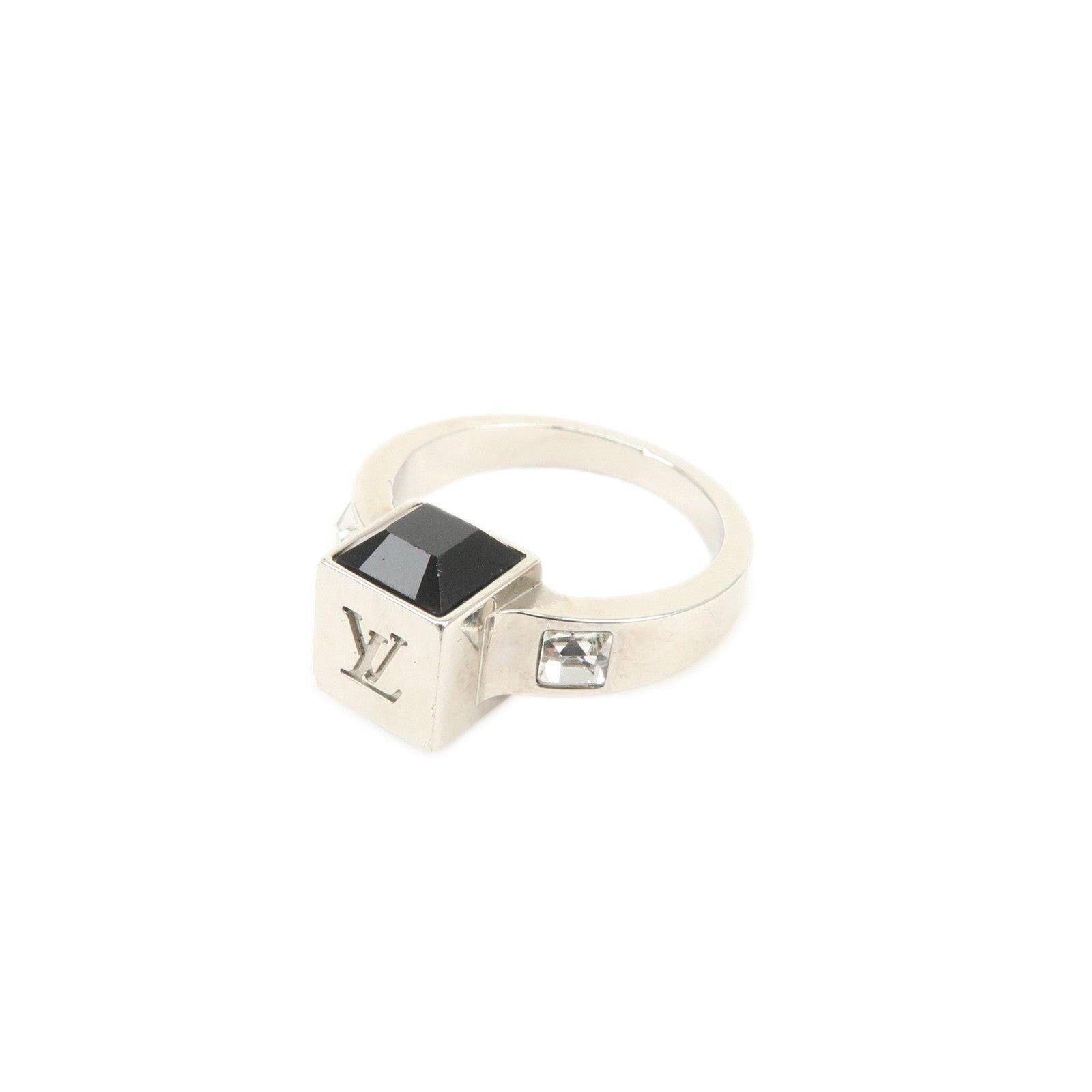 Louis Vuitton Louis Vuitton Berg Gamble Metal Rhinestone Ring Silver Size ONE SIZE - 1 Thumbnail