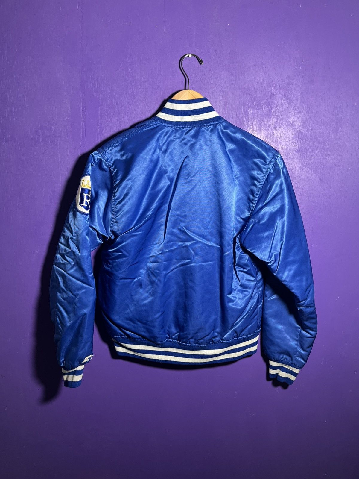 MLB × Starter × Vintage Vintage 90s Starter Kansas City royals script satin jacket Size US M / EU 48-50 / 2 - 2 Thumbnail