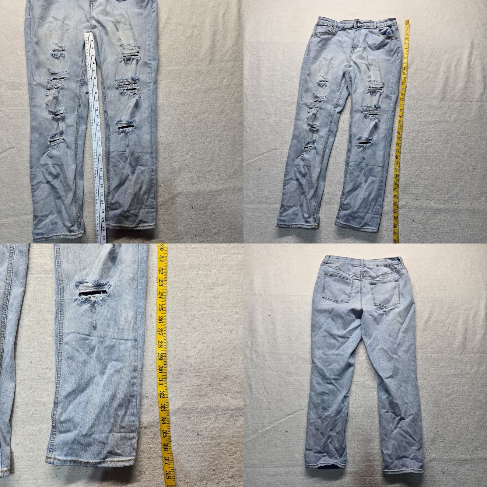 Denime Est.1846 Denim Jeans Stright Blue Pants Distressed Adult Women's Size 8 Blue Jeans 1846 Denim Womens Slim Straight Distressed Jeans Size 8 Size 30" / US 8 / IT 44 - 8 Thumbnail