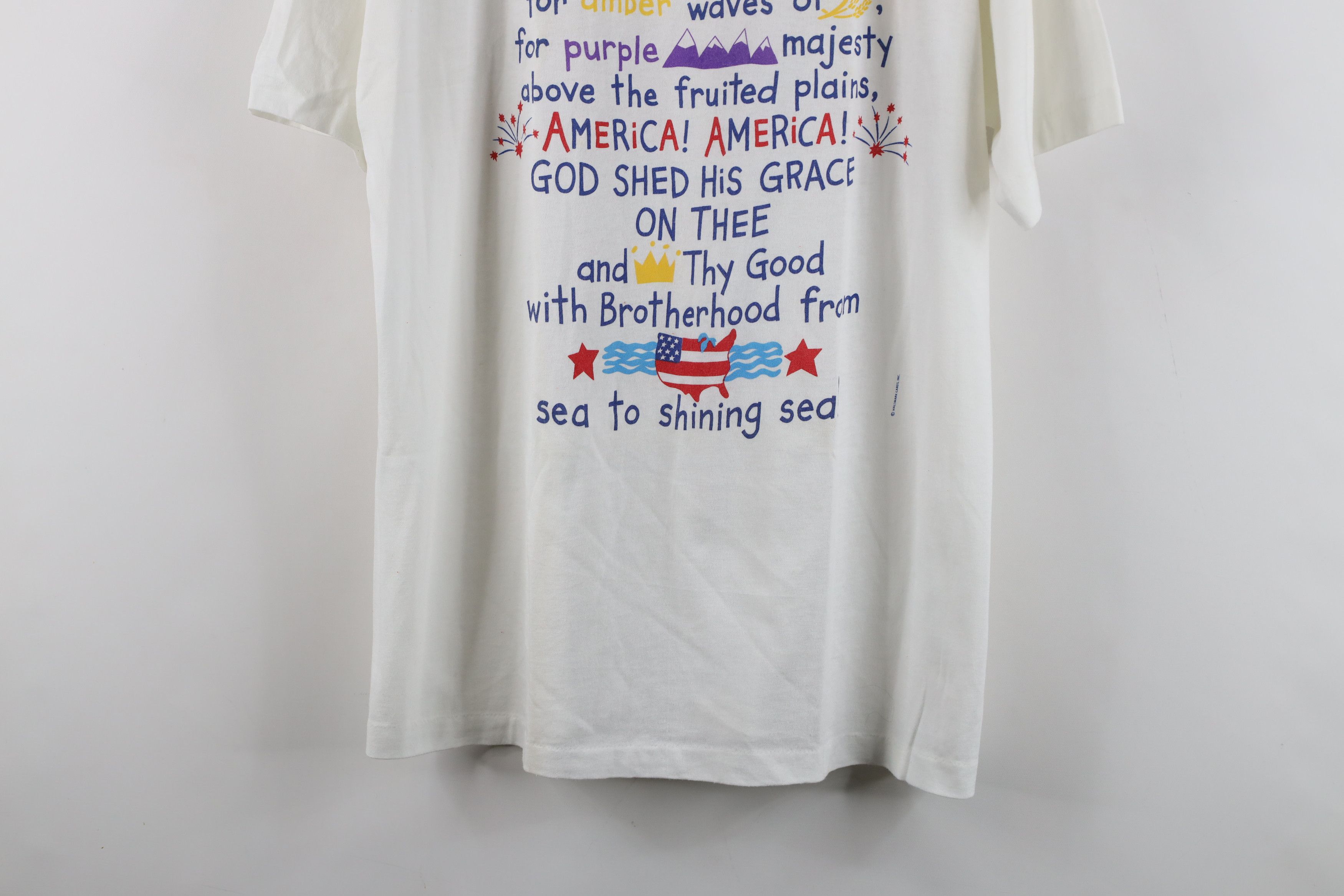 Vintage Vintage 80s 90s Hallmark America The Beautiful T-Shirt USA Size XL / US 12-14 / IT 48-50 - 3 Thumbnail