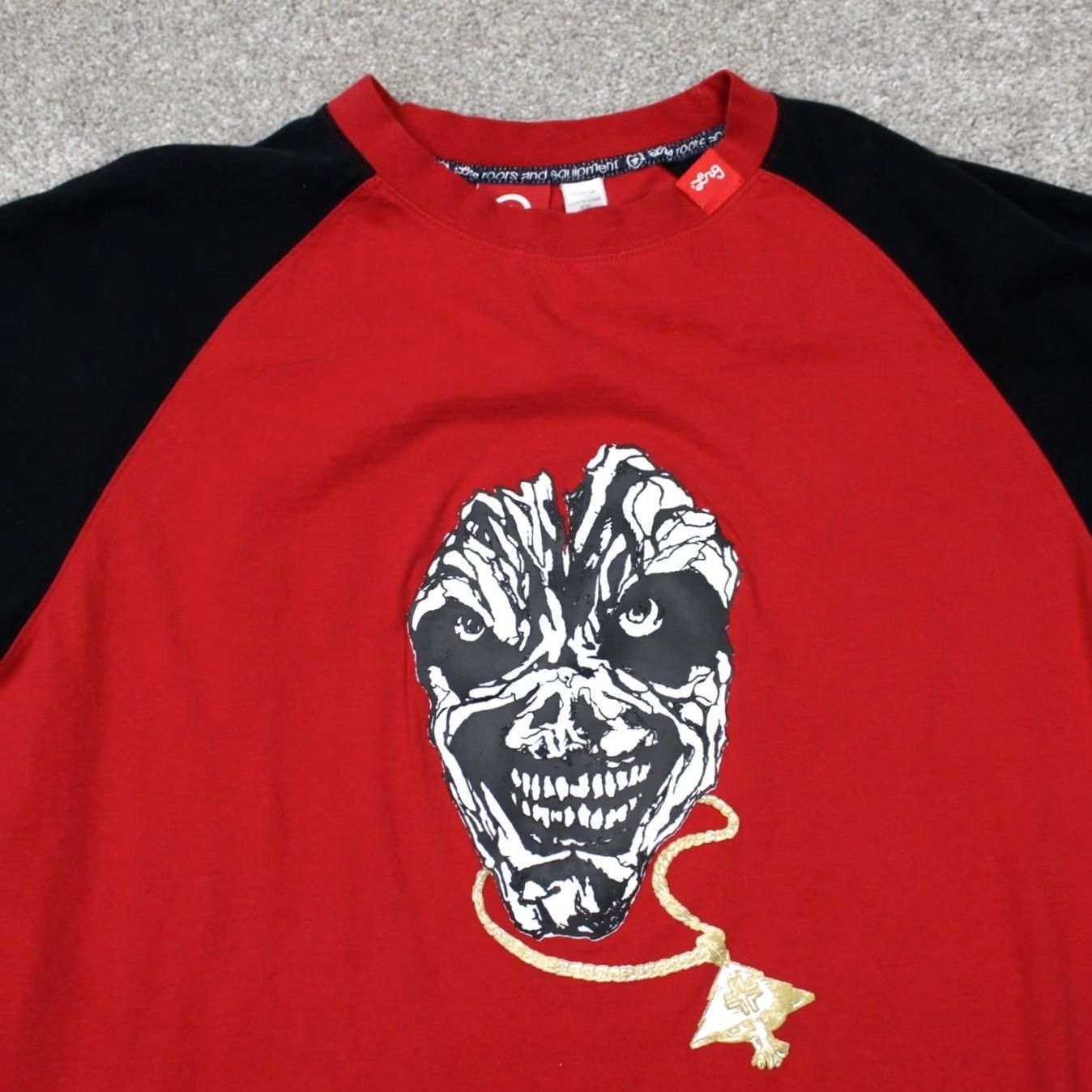 Vintage LRG Graphic Shirt Mens 2XL Red/Black 100% Cotton Long Sleeve Pullover Crew Neck T-Shirt Size US XXL / EU 58 / 5 - 6 Thumbnail