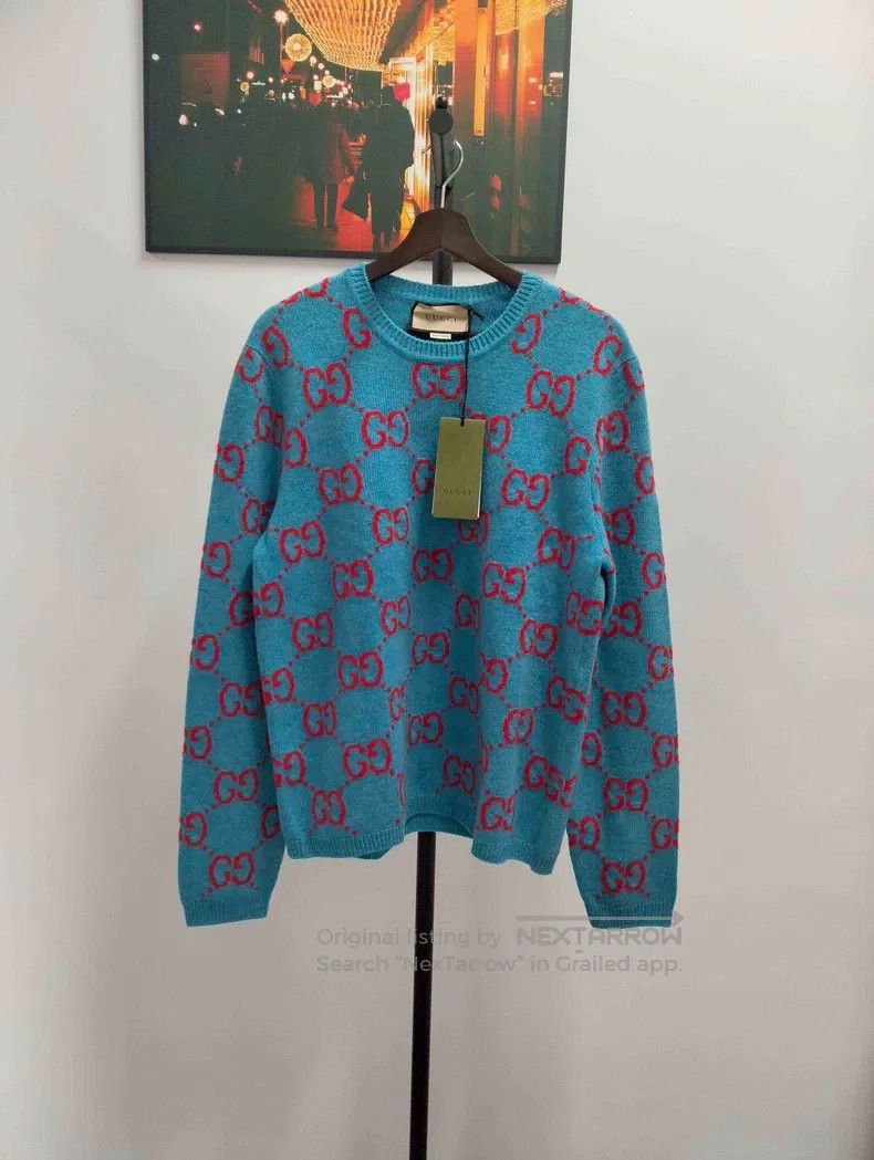 Gucci Gucci Double G full-print woollen pullover sweater Size US L / EU 52-54 / 3 - 1 Thumbnail