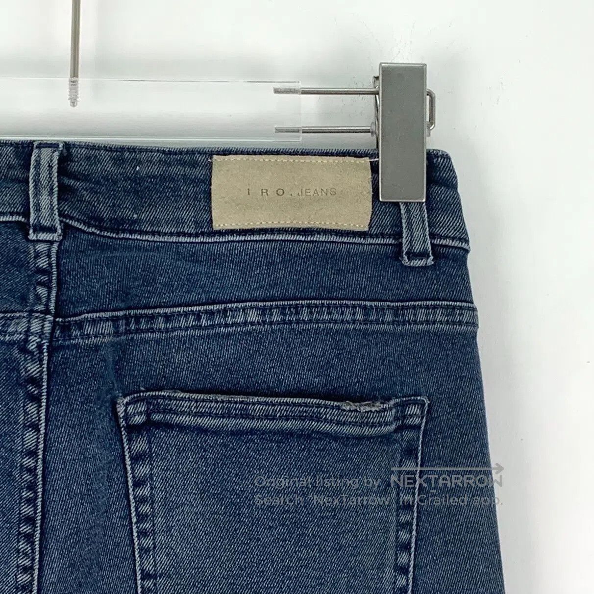 Iro IRO Dark blue denim casual long pants with fringes| Size US 27 - 5 Thumbnail