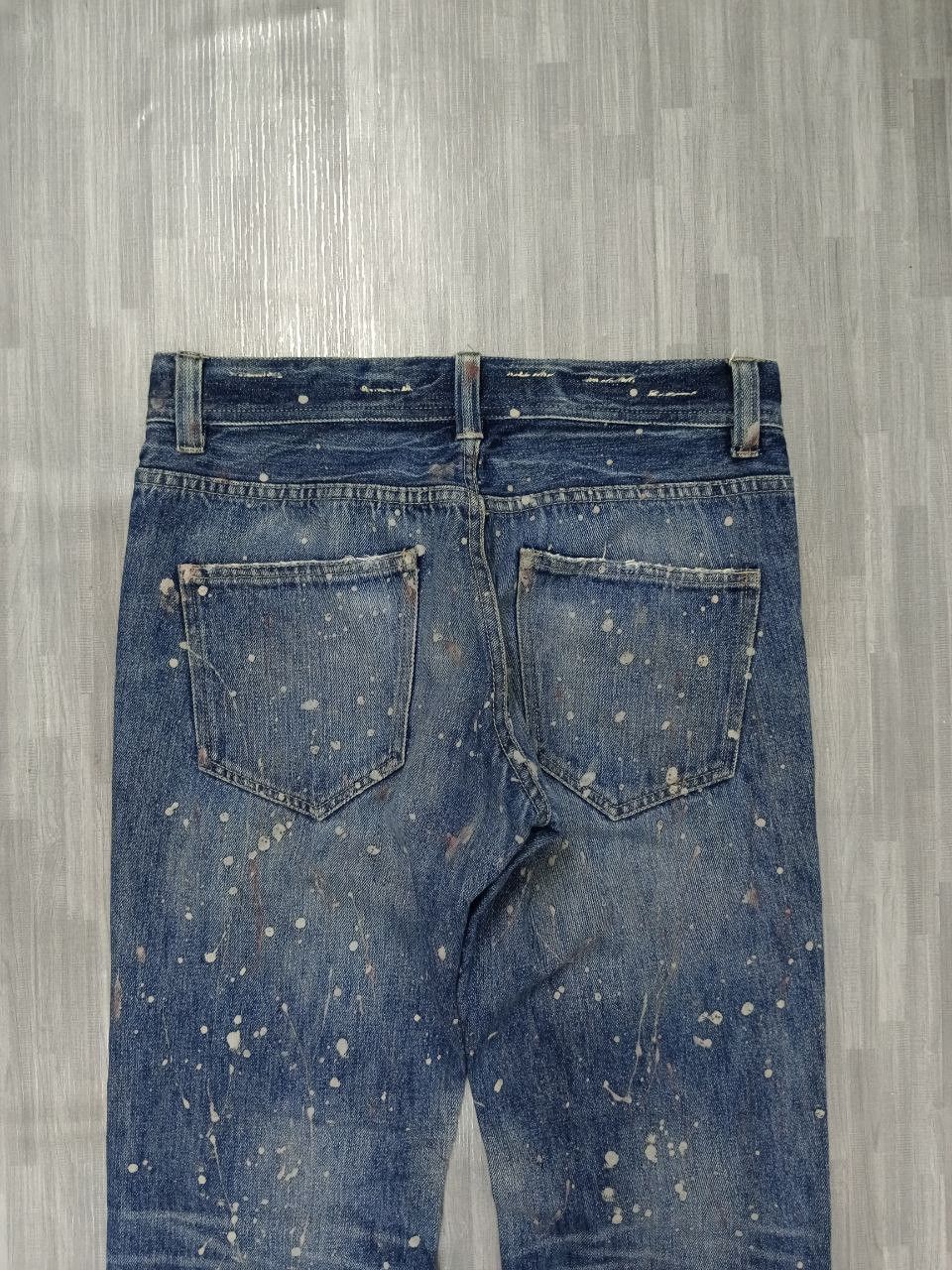 Japanese Brand SICK SPLATTED SELF DENIM PANTS Size US 30 / EU 46 - 5 Thumbnail