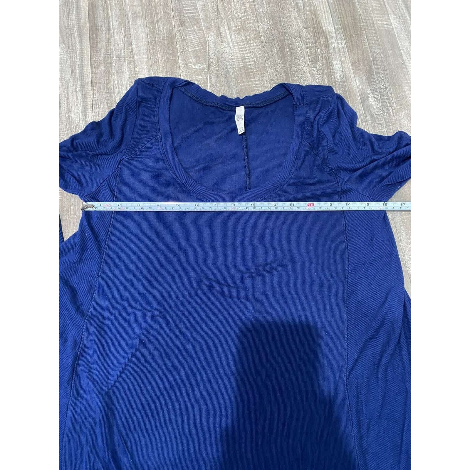 Free People Free People Women's Textured Knit Top Blue Size M A003310 Size M / US 6-8 / IT 42-44 - 8 Thumbnail