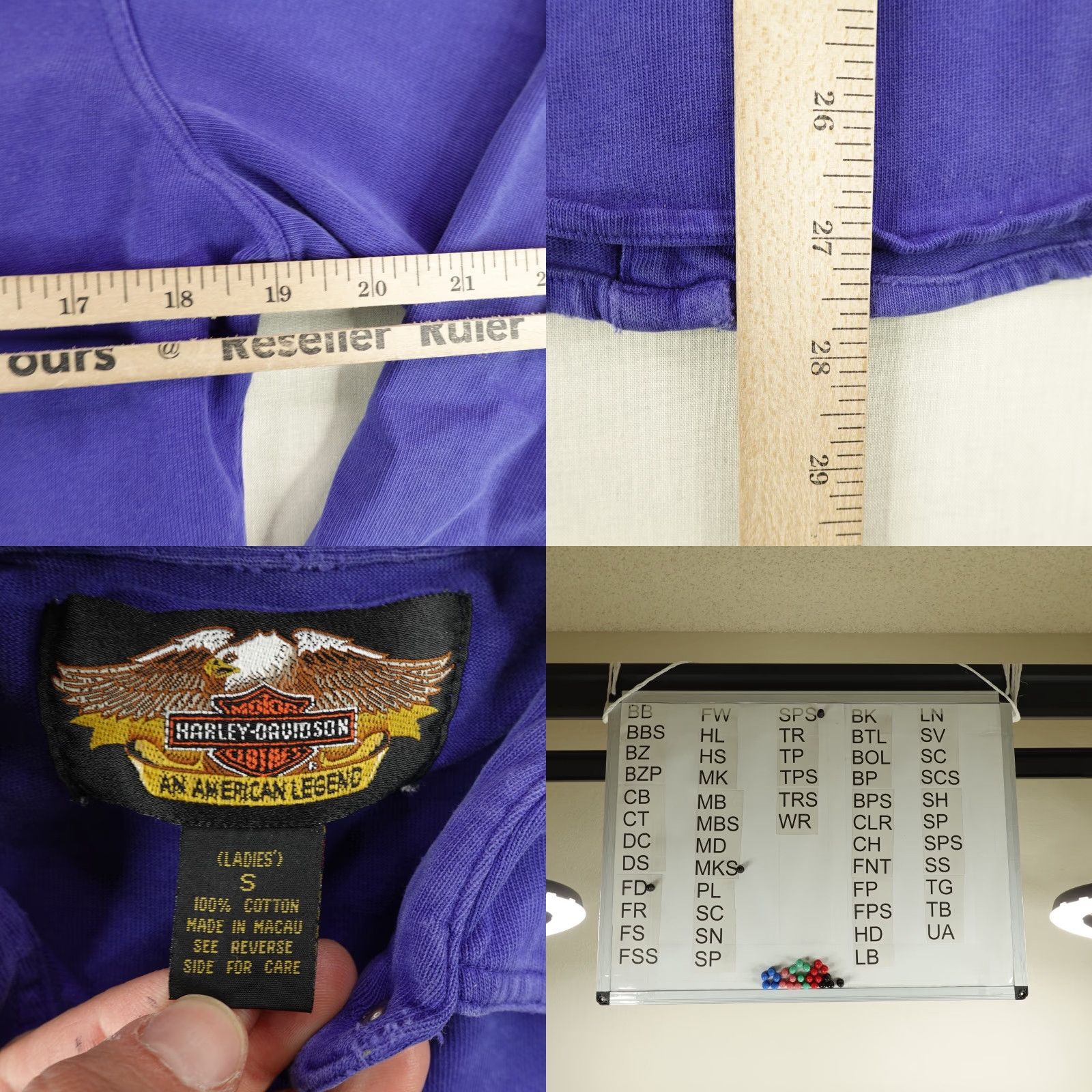 Harley Davidson VINTAGE Harley-Davidson Button-Up Shirt Womens Small Blue Long Sleeve Pearl Snap Motorcycle 90s Western Size S / US 4 / IT 40 - 8 Thumbnail